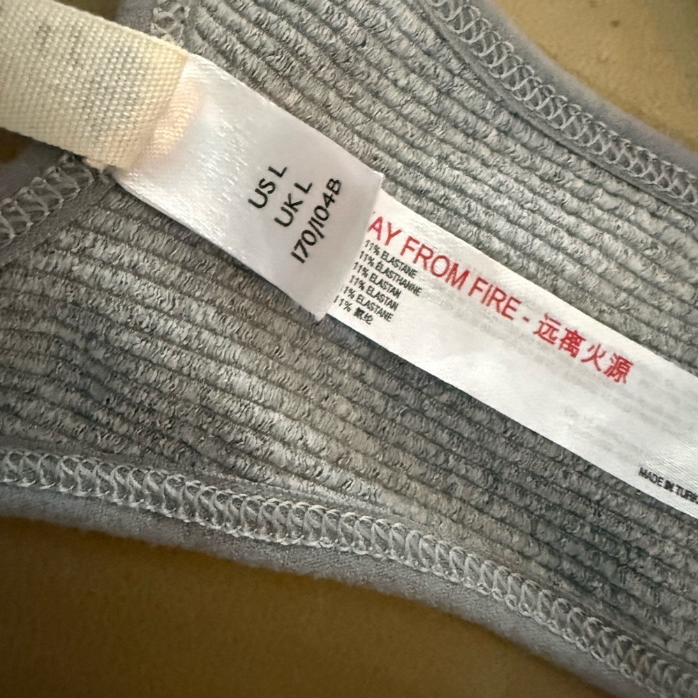 Free People FP Movement Gray Racerback V-neck Tank Bra Sz Large 2/$20 - Picture 5 of 5